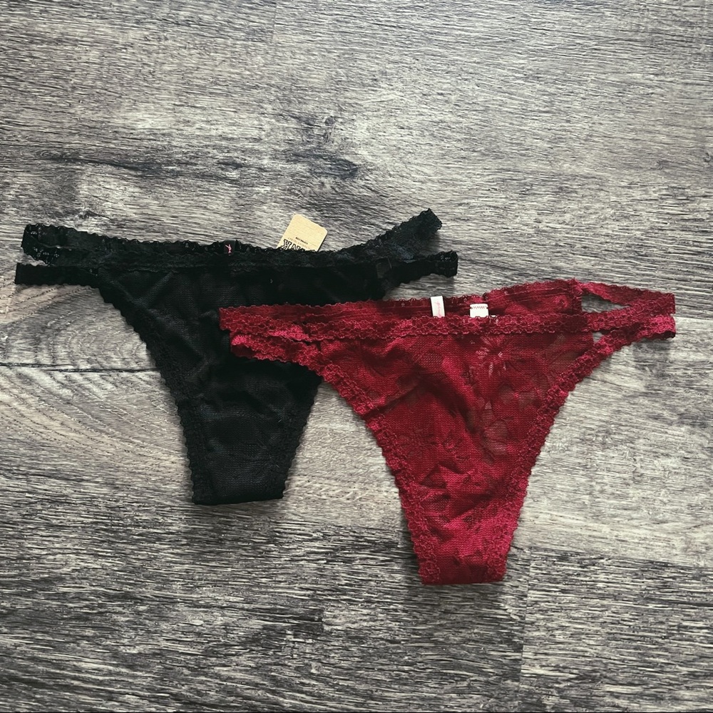 NWT LOT OF 2 Lace Thongs